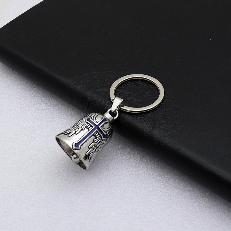 Retro Metal Jewelry Keychain with Bell Pendant - Car and Bag Decoration