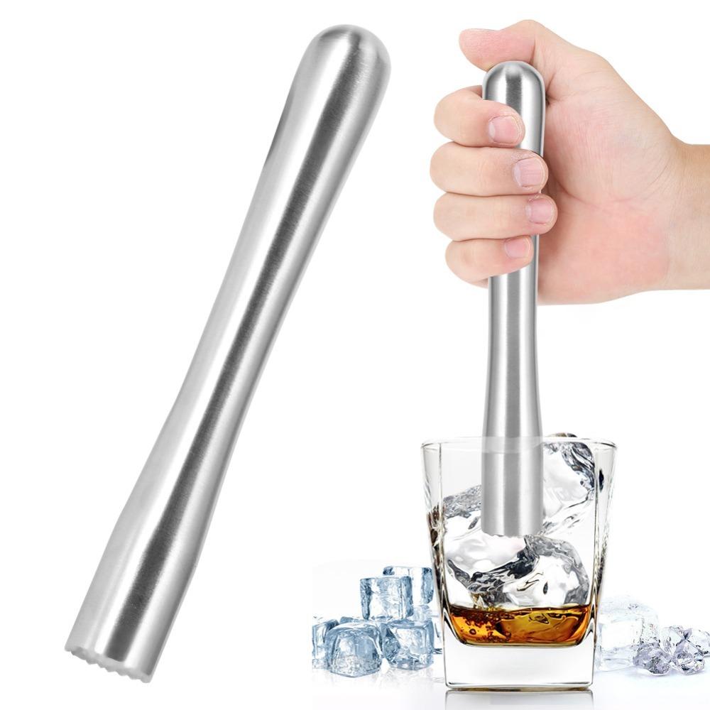 Stainless Steel Ice Crushing Rod Silver Ice Hammer Professional Stainless Steel Muddler Kitchen S