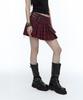 Rough Neck Tartan Check Tweed Skirt Red