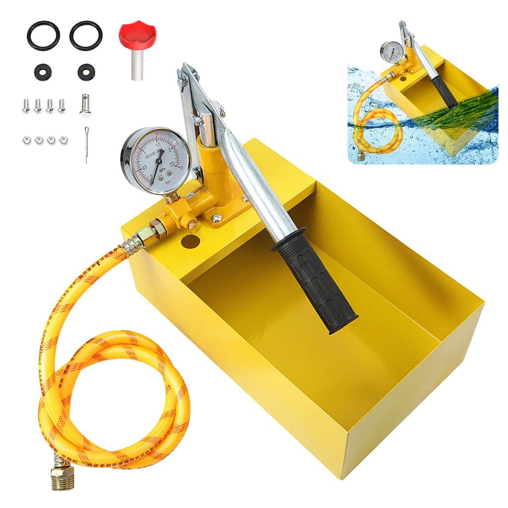 16Bar Manual Hydraulic Pressure Test Pump with 1/4" 1/2" Connection 5L Water Pressure Tester Pump Water Pipe Installation Tool