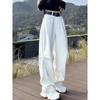 Plus Size Women's Light Blue Bootcut Jeans - High Waist, Slimming, Straight Wide Leg for Spring/Autumn 2025