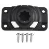 Black Rod Holder Mount Base ABS Rectangular Mount Base New Kayak Rod Holder Base