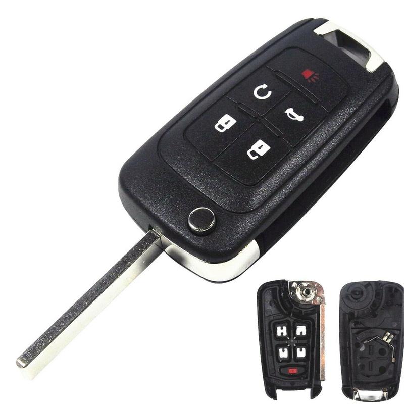 5 Buttons Flip Remote Key Shell For Chevrolet For Cruze For Equinox For Camaro For Malibu