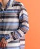 Schott NYC Patterned Mesh LS Shirt, Men's, Size M, 122, Navy Striped, 782-3120002
