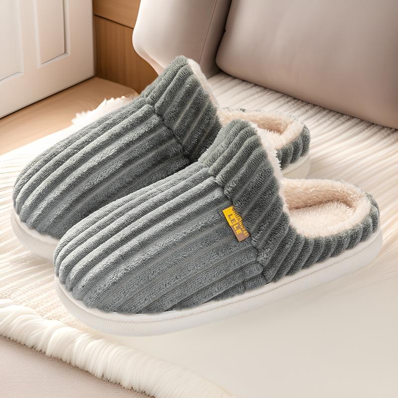 Cotton Slippers, Indoor Household Warm Home Slippers for Women Fleece Thick-soled Anti-slip Slippers