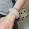 Circle Geometric Aurora Dopamine Bangle Resin Smudging Retro Hand Ring Women Wide Bracelet  Gift