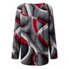 Women's Fashion Casual Irregular Patchwork Color Print Loose Medium Long Long Sleeve Top