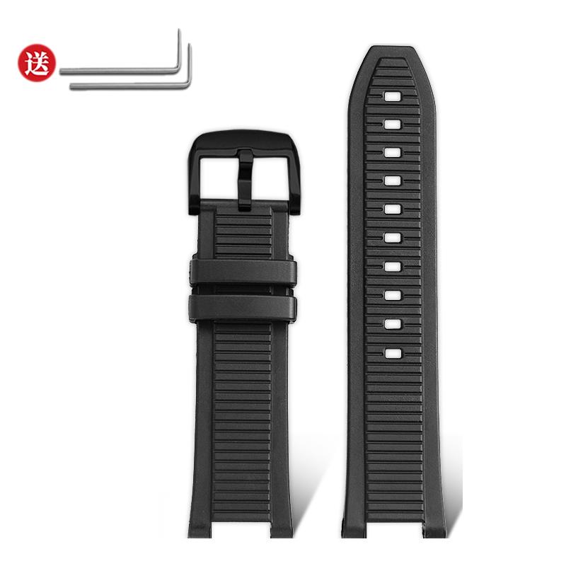 High Quality Rubber Watch Strap For TISSOT 1853 T141 Series T141.417A Silicone Strap Concave Design 24mm Waterproof Wristband