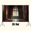 Gothic Cathedral Backdrop - Red Velvet Curtains  No Electricity Required  Suitable for Weddings  Gender Reveals