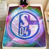 FC Schalke 04 Tištěná flanelová deka, Vysoká kvalita, Pohodlná pro všechna roční období, Domácí dekorace, Teplo a pohodlí