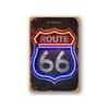 Panneau Décoratif Mural en Métal Néon Route 66 Americana Décor de Bar