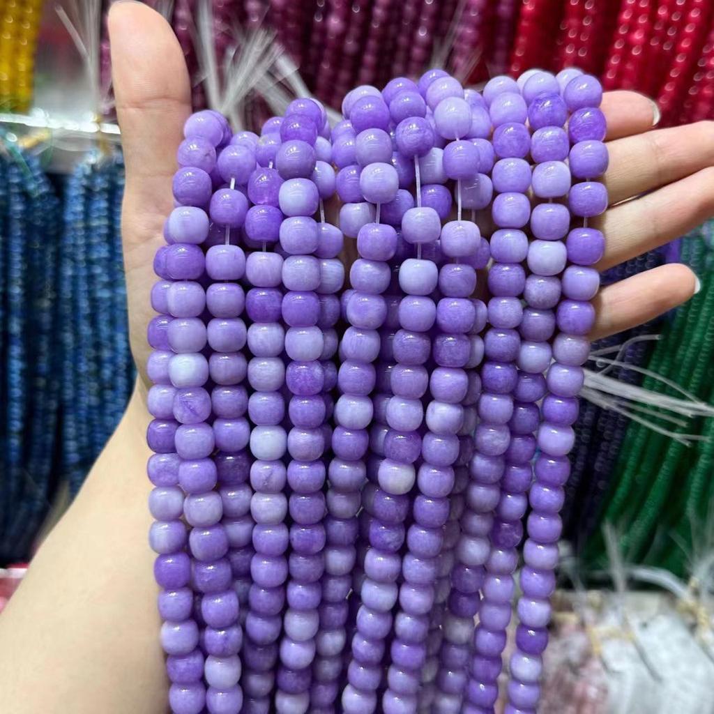 9x10 Natural Chalcedony Beads: Multicolor Morganite, Tourmaline, Amazonite Barrel Beads for DIY Jewelry