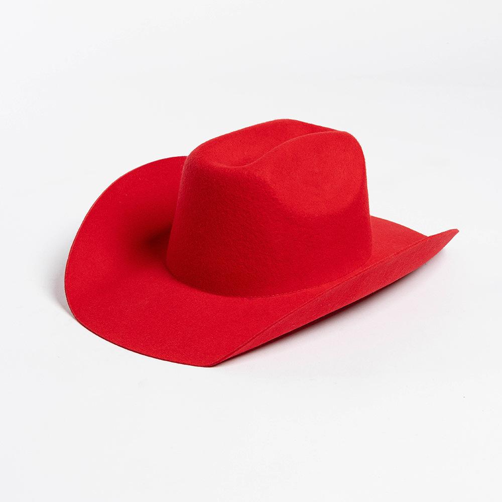 USPOP Chapeau de Cowboy 100% Laine Unisexe Chapeau Feutre à Large Bord Couleur Unie Style Fedora Classique Plusieurs Tailles S–XL Automne Hiver