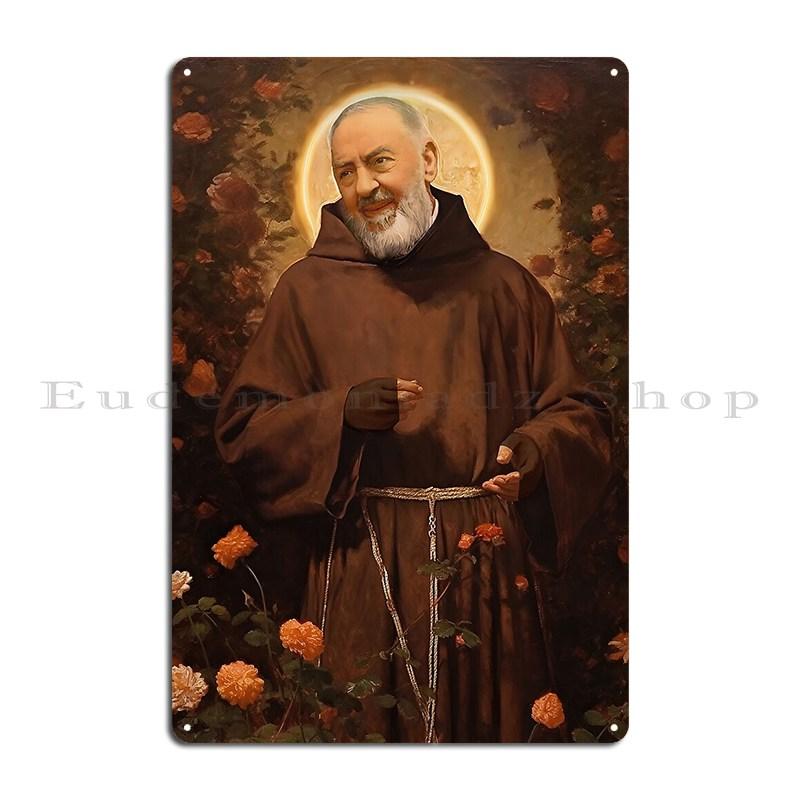 

Saint Padre Pio Metal Plaque Poster Customize Classic Pub Club Bar Rusty Tin Sign Poster 20x30cm（7.8x11.8inch）