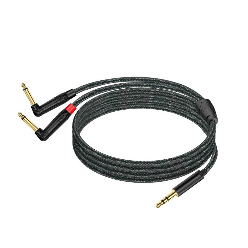 3.5mm To 2x6.35mm Adapter Cable 1/8inch to 1/4in Mono Sound Cable For Sound Recording Professional Applications