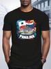 Unisex's Panama Flag & Cityscape Graphic T-Shirt - Vibrant Geometric Print Short Sleeve Tee