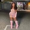 White Women Lingerie Fishnet Mini Dress Mesh Fishnet Bodysuit Lingerie See Through Babydoll Chemise Sleepwear Summer Dress