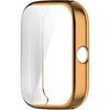 FitTurn Screen Protector Case for Amazfit Bip 3/Bip 3 Pro Watch TPU Slim Case Cover [Plating Metal Color Frame] [3D Full Coverage] Shell Protective
