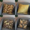 2D Golden Cats On Thorn Branches Throw Pillow Pattern Cushion Cover Suitable For Sofa Bedroom Car Pillow Cover