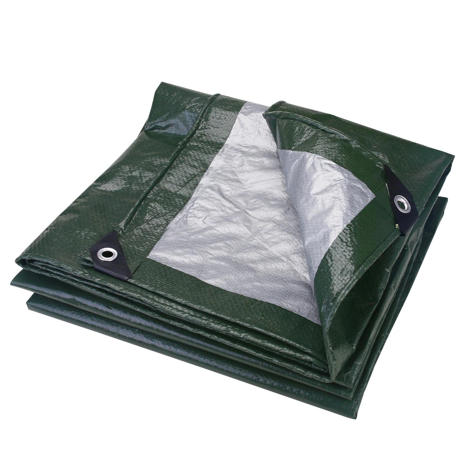 

1PCS Large Tarpaulin Waterproof Heavy Duty 5x4mTarp Rain Cover Reinforced Multipurpose Outdoor Garden Backyard Awning Canopy 2x3m зелений