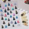 5D Embossed Snowman & Christmas Tree Nail Art Stickers - Style AA