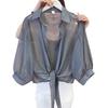 Women's Summer Chiffon Cardigan with Shawl - Light, Short, and Stylish Sun Protection Shirt