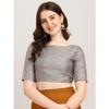Hermosa Blusa de Trabajo Tejida en Jacquard Ropa para Fiesta de Boda India Choli Cosido