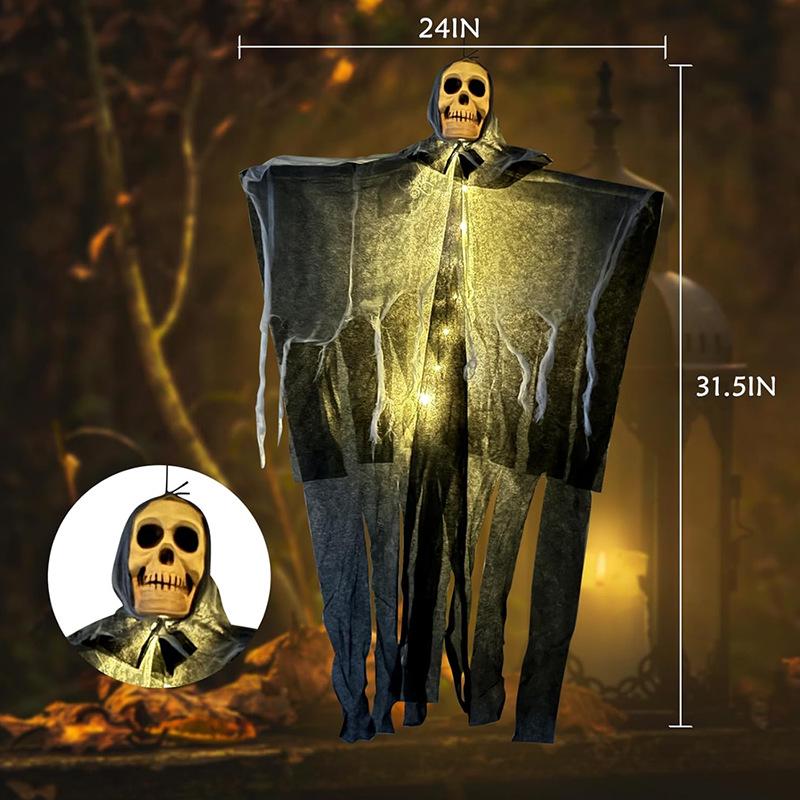 Halloween Glowing Skull Ghost Outdoor Decoration Prop