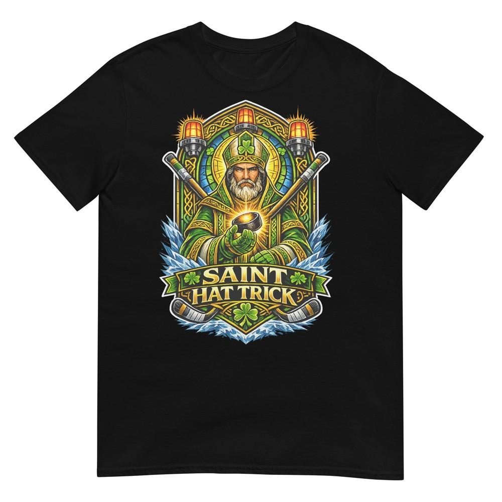 Irish Hockey Design Tee Saint Hat Trick St Patricks Day TShirt S