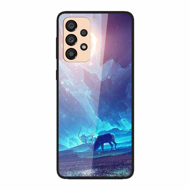 Case for Samsung A33 5G Cover Fashion Tempered Glass Phone Covers for Samsung Galaxy A33 A53 A73 5G Case Bumper A 33 Protective