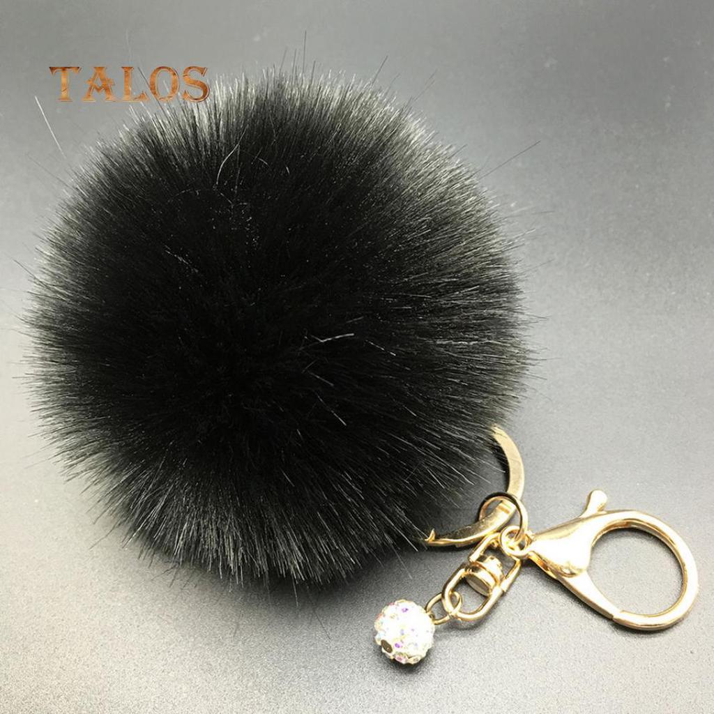 Mode Kunstfell Flauschiger Bommel Ball Auto Anhänger Handtaschen Anhänger Schlüsselanhänger Schlüsselring Aufhängung Anhänger