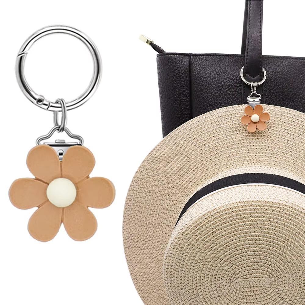 

Portable Hanging on Bag Hat Clip Hand Free Flower Shape Hat Holder Lightweight Hanging Hat Clip Travel