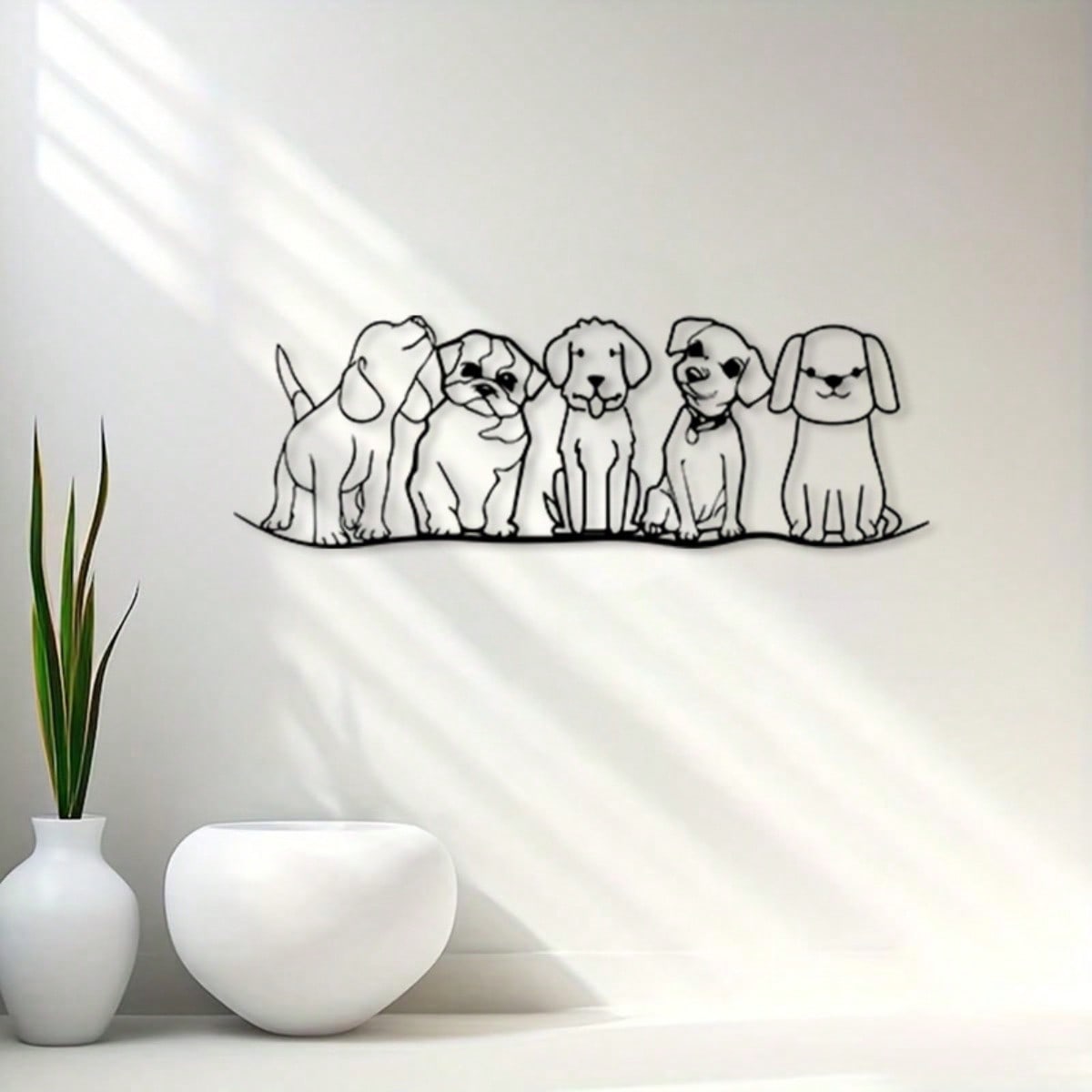 

Metal Wall Art Dog Sculpture 5 Breeds Outdoor Christmas Gift