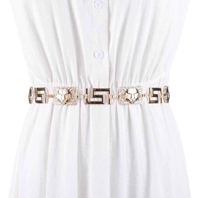 Metal Geometric Waist Chain Adjustable Belt Body Chain Jewelry For Women Shirt Dress Decorative Waist Chain