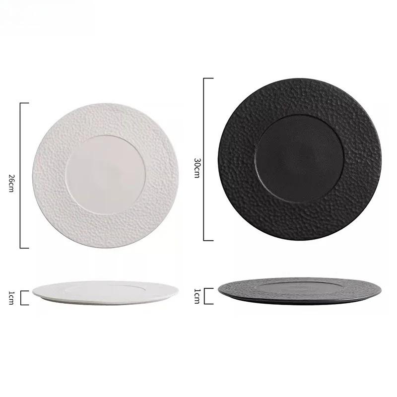 Matte Ceramic Flat Plate Serving Plate Steak Plate Pasta Dish Dessert Dish Sushi Dish Molecular Cuisine Restaurant Tableware