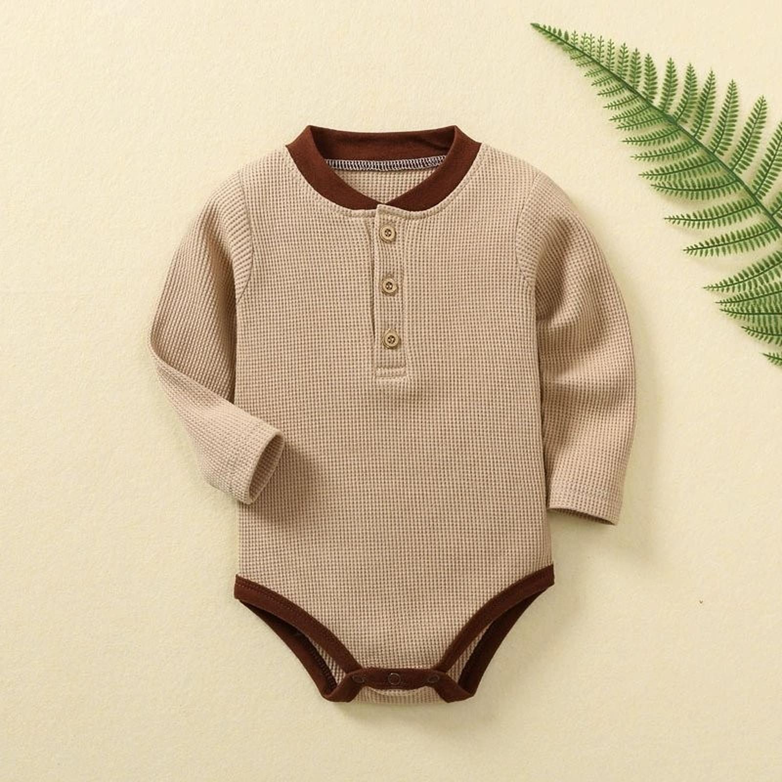 

Модный боди с воротничком для малышки 12M верблюд