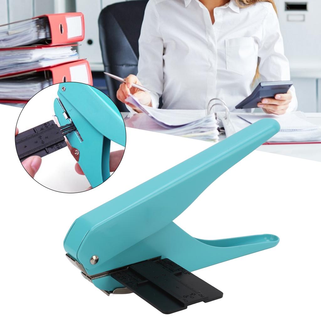 Single Hole Punch 10 Pages Practical Manually Shiitake Shape Hole Puncher Single with Positioning Ru