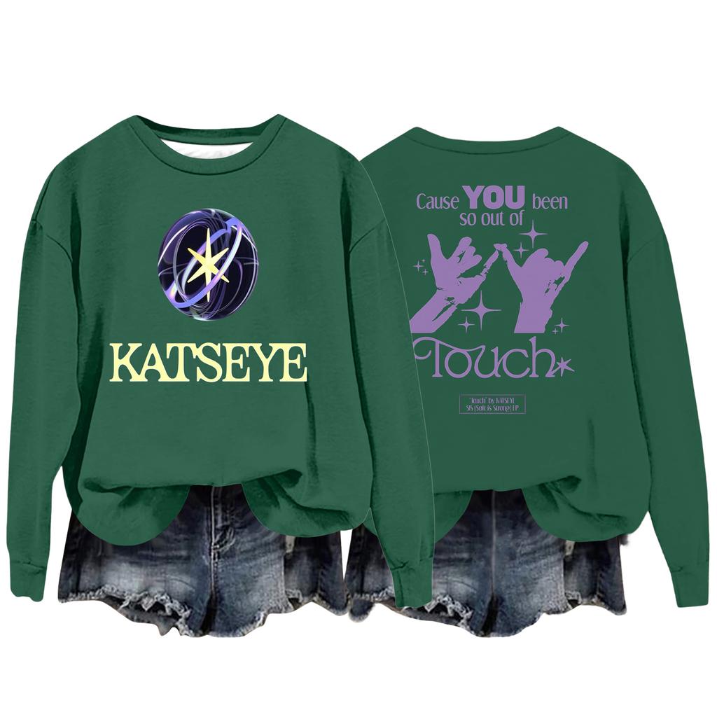 Hanorac larg casual de damă cu mânecă lungă și imprimeu