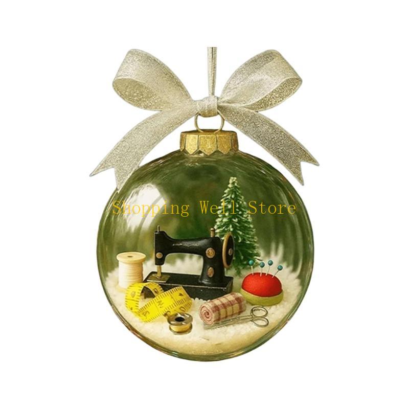 KX4B Durable Plastic Christmas Baubles Hanging Ornament For Home And Office Use