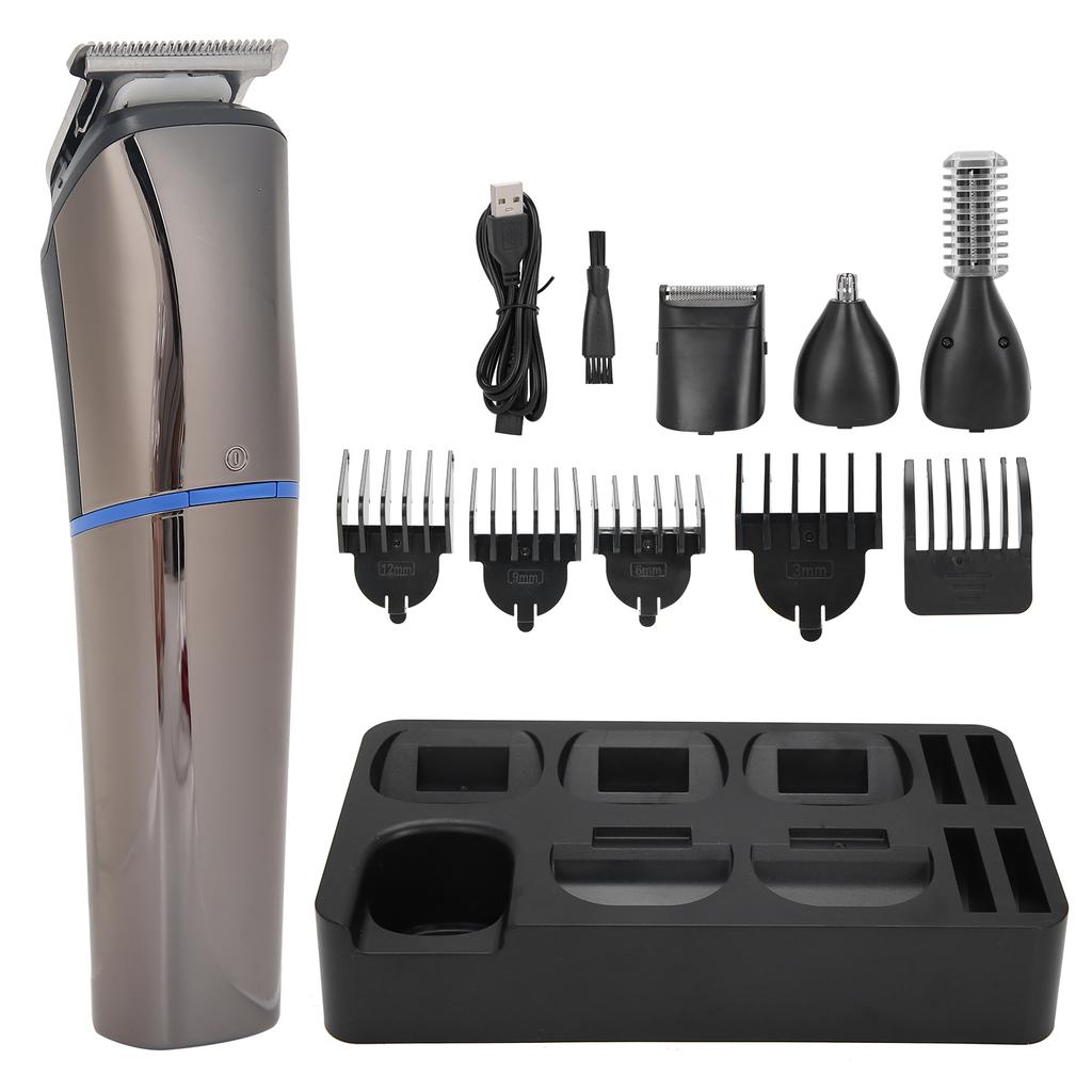 6 In 1 Electric Shaver Multifunctional USB Rechargeable Hair Eyebrow Trimmer with Limit Comb