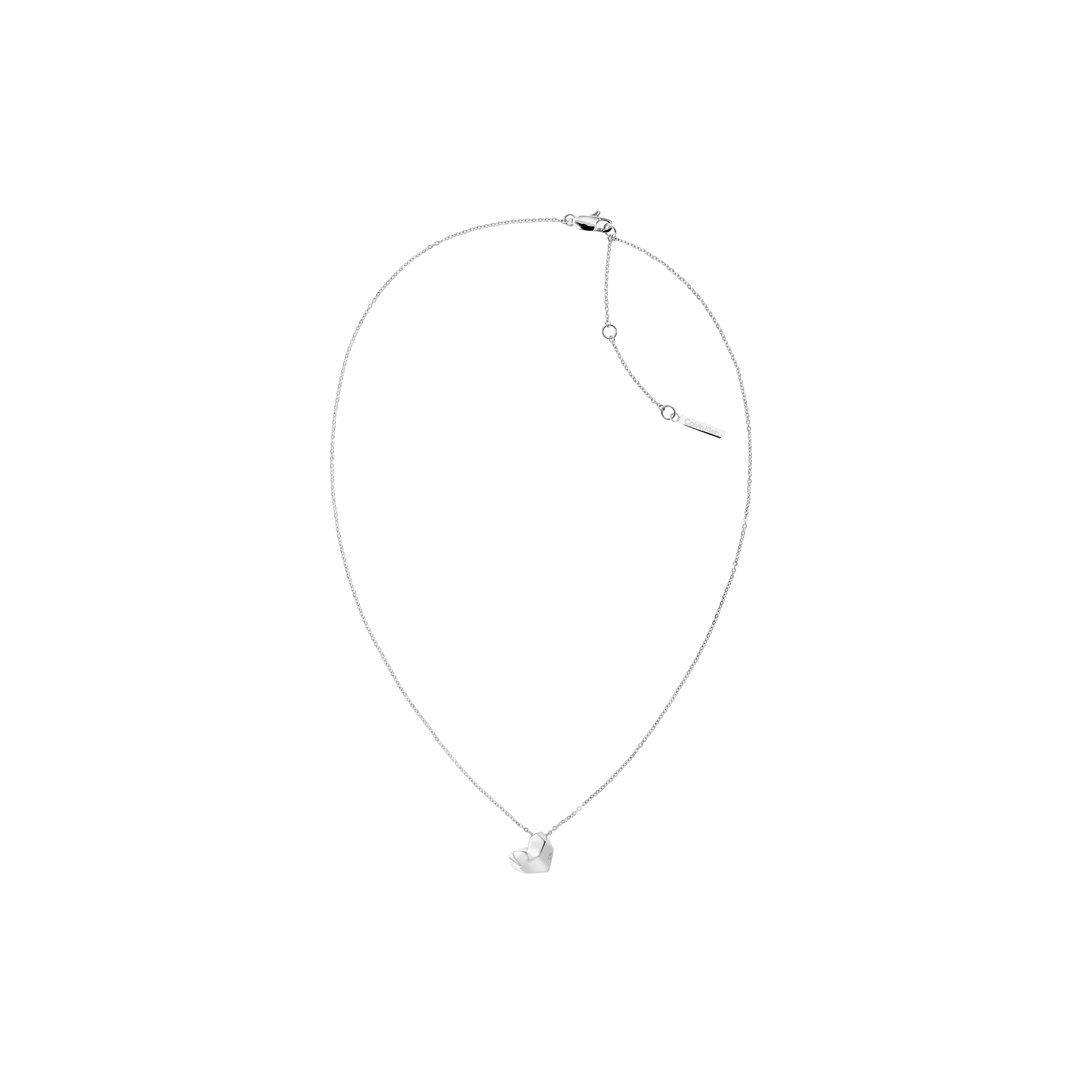 Calvin Klein Ck Heart Series 316L Stainless Steel Necklace Women necklace 35000035 Silver