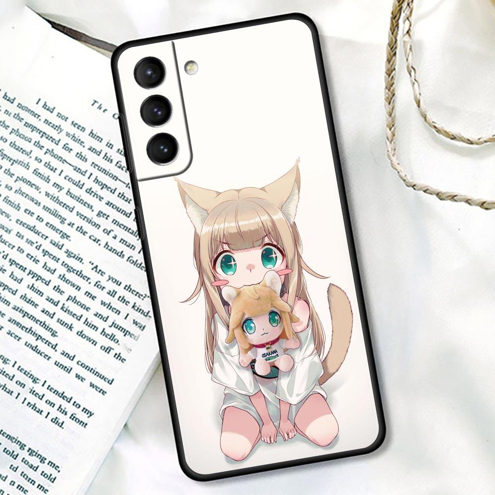 Husă pentru pisici Cosplay pentru Samsung Galaxy S21 S22 S20 Ultra FE Plus S7 S8 S9 S10 Plus Huse Funda Lovely Cute Kawaiii Girl Anime