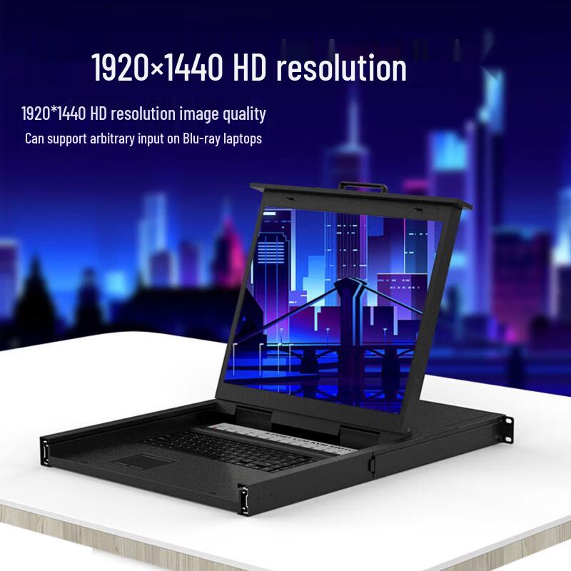 MT-viki 19-inch Rackmount KVM Console with 8-Port VGA Switch