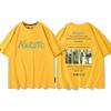 Yellow Cartoon Childrens Tshirt Naruto Xiao Organized Six Payne Anime Cotton Doublesided Printing Parentchild Casual Tshirt