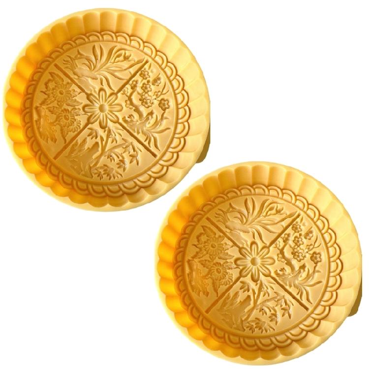 

2Pcs Hand Press Pastry Mold Traditional Pattern Cake Mold Cookie Dessert Mold Baking Dessert Cutter Cake Decorating Tool
