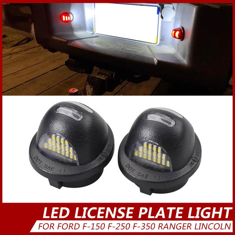 White Red LED Number License Plate Light For Ford F150 F-150 F-250 F-350 F-450 F 150 250 350 450 Auto Tail Lamp Car Styling