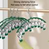 10 Clips Stainless Steel Sock Clip Pace-Saving Arc Sock Drying Rack Windproof Non-Slip Clothes Rack Underwear Clip Towel Hanger