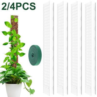 Tutor de Musgo de Plástico de 24 Pulgadas para Plantas, Tutores para Plantas Monstera para Plantas Trepadoras, Soporte para Plantas de Interior con Musgo Esfagno