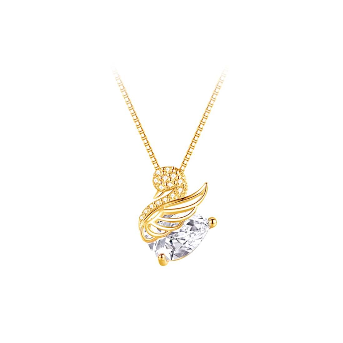 

S925 Sterling Silver Swan Diamond Necklace - Luxurious, Versatile, High-End Women s Jewelry