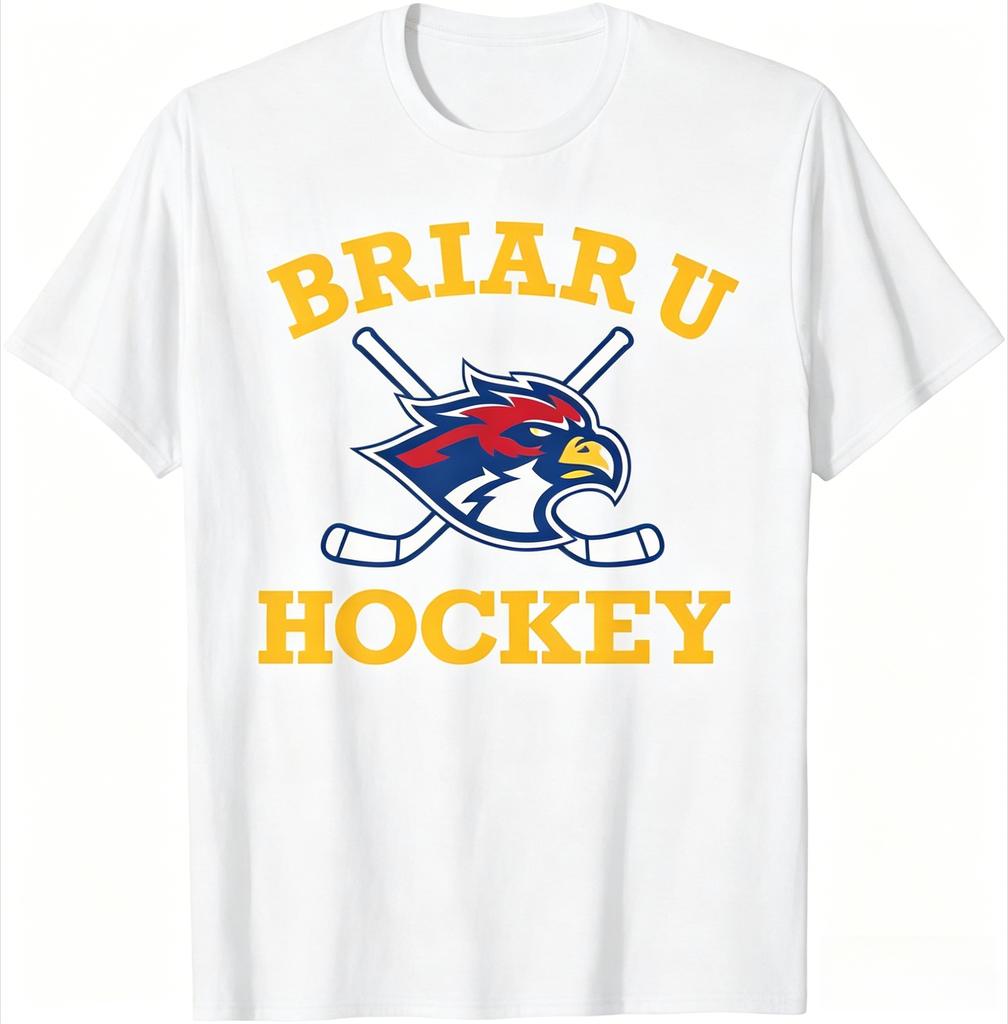 2026 New Offcampus Briar University Hawks 100cotton Unisexs Shirt High Quality Ice Hockey Graphic Oversized Unisexs Cheap Tshirt